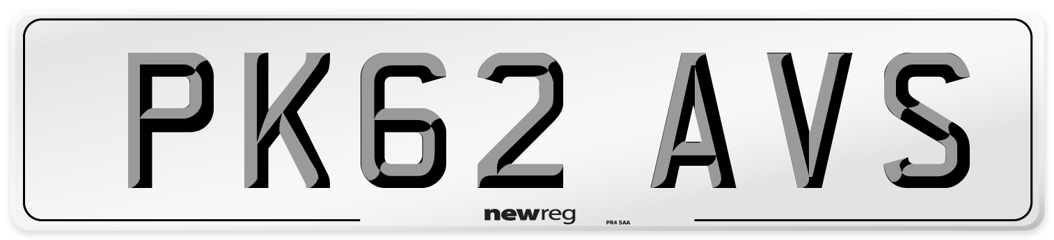 PK62 AVS Number Plate from New Reg